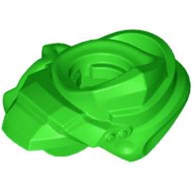 bright green minifigure armor shoulder pad and wrap with scabbard for 2 katanas