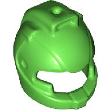 bright green minifigure headgear helmet space with air intakes and hole on top