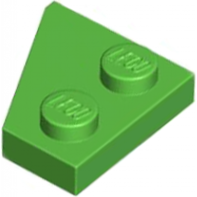 bright green wedge plate 2 x 2 right