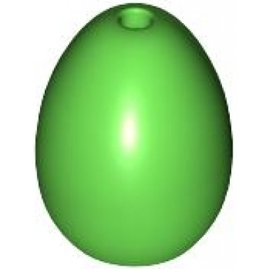 bright green egg with small pin hole
