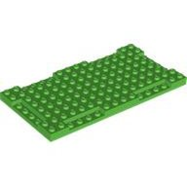 bright green brick modified 8 x 16 x 2 3 with 1 x 4 indentations