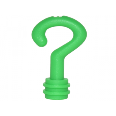 bright green minifigure utensil cane handle curved riddler question mark with bar holder