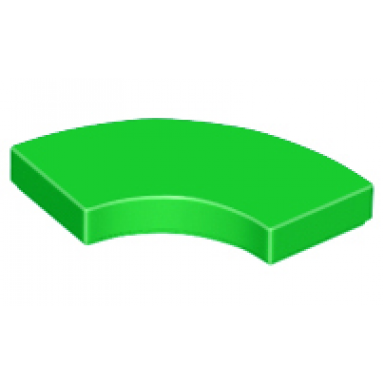 bright green tile round corner 2 x 2 macaroni