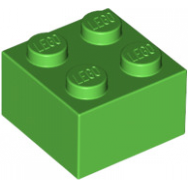 bright green brick 2 x 2