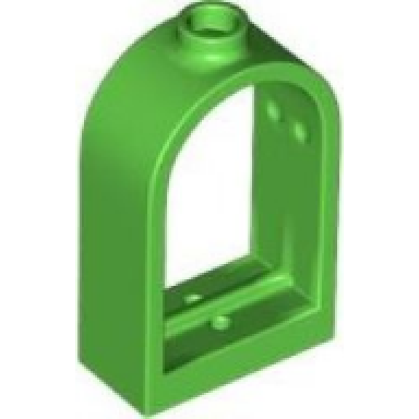 bright green window 1 x 2 x 2 2 3 with rounded top