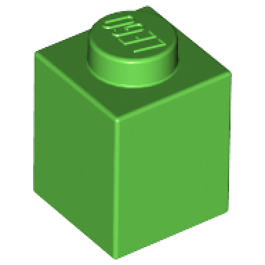 bright green brick 1 x 1