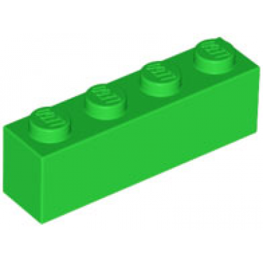 bright green brick 1 x 4