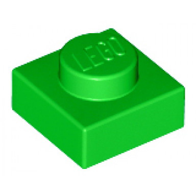 bright green plate 1 x 1