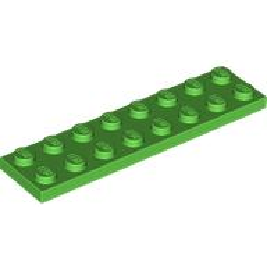 bright green plate 2 x 8