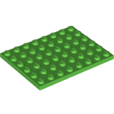 bright green plate 6 x 8
