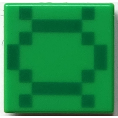 tile 1 x 1 with pixelated green squares and lines pattern dna strand