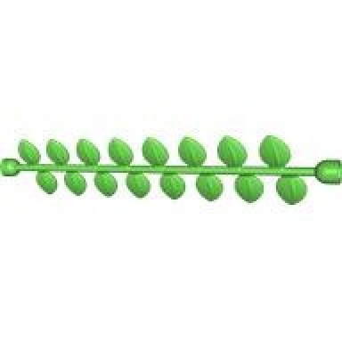 bright green duplo plant vine 14l with leaves and stud receptacles on ends