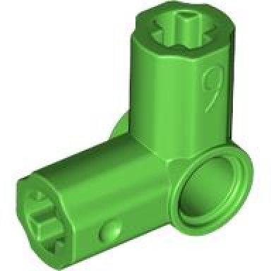 bright green technic axle and pin connector angled 6 - 90 degrees