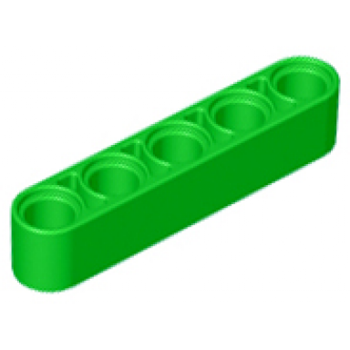 bright green technic liftarm thick 1 x 5