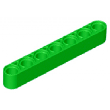 bright green technic liftarm thick 1 x 7
