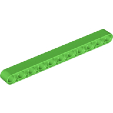 bright green technic liftarm thick 1 x 11