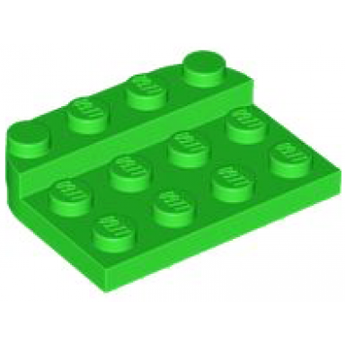 bright green plate round 3 x 4 x 2 3 raised 1 x 4