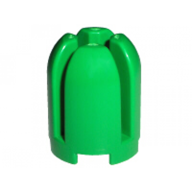 bright green brick round 2 x 2 x 2 dome top with cross cut slots