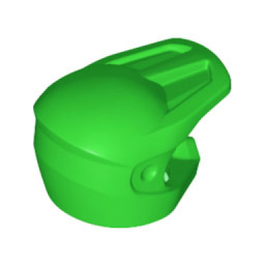 bright green minifigure headgear helmet dirt bike