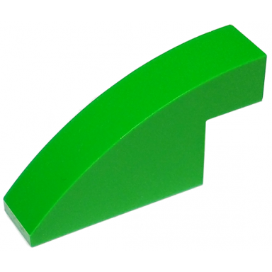 bright green slope curved 4 x 1 x 1 2 3