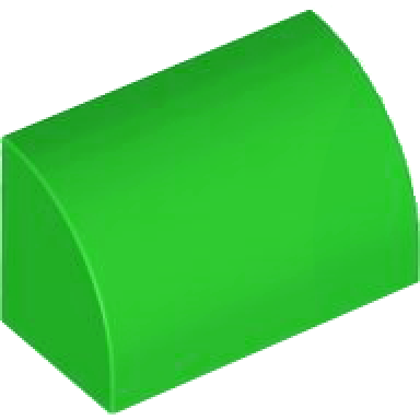 bright green slope curved 1 x 2