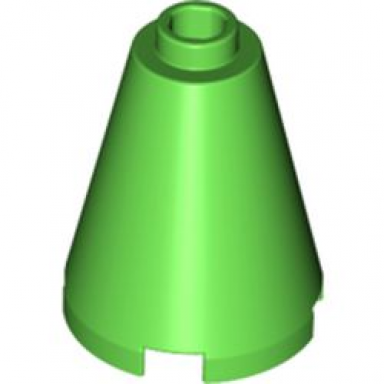 bright green cone 2 x 2 x 2 - open stud
