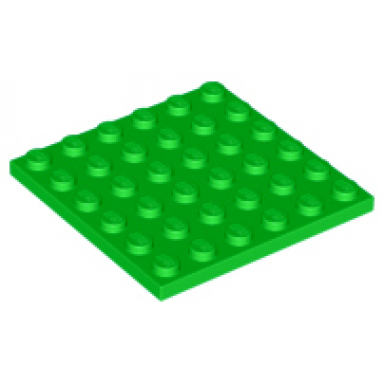 bright green plate 6 x 6