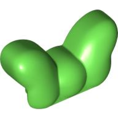 bright green duplo figure head human accessories large bow