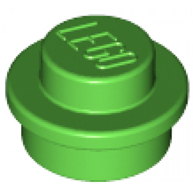 bright green plate round 1 x 1