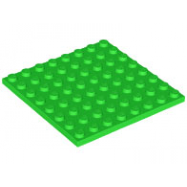 bright green plate 8 x 8