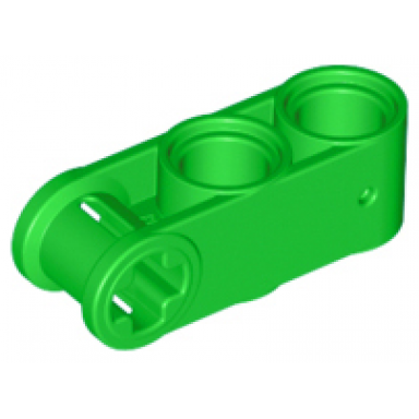 bright green technic axle and pin connector perpendicular 3l with 2 pin holes