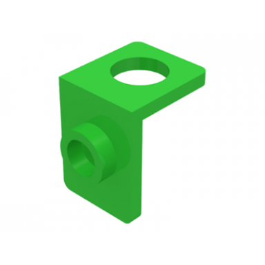 bright green minifigure neck bracket with back stud - thin back wall
