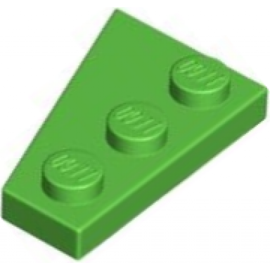 bright green wedge plate 3 x 2 right