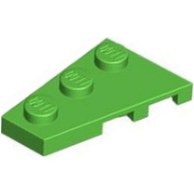 bright green wedge plate 3 x 2 left