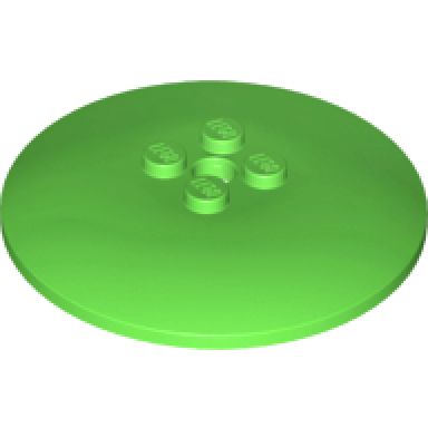 bright green dish 6 x 6 inverted radar - solid studs