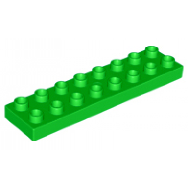 bright green duplo plate 2 x 8