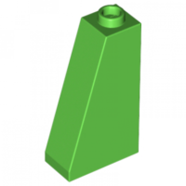 bright green slope 75 2 x 1 x 3 - hollow stud
