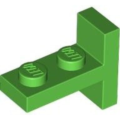 bright green bracket 1 x 2 - 2 x 1 centered