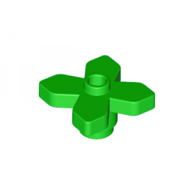bright green plant flower 2 x 2 leaves - angular