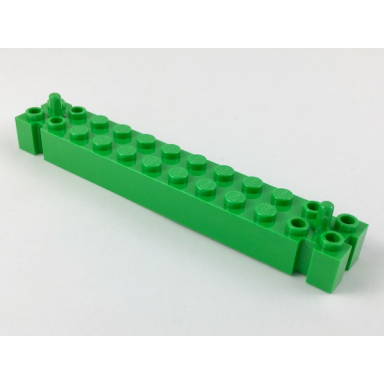 bright green brick modified 2 x 12 with peg at each end