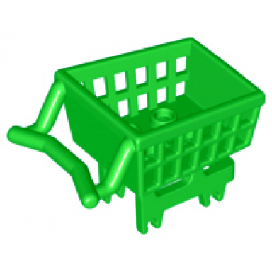 bright green minifigure utensil shopping cart frame