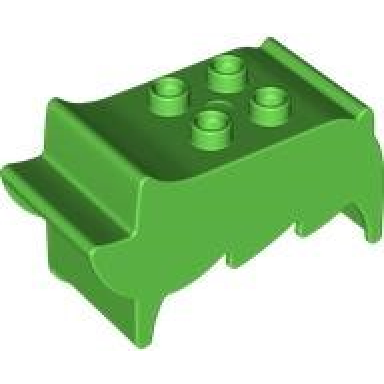 bright green duplo hair short spiky