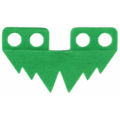 bright green minifigure skirt cloth 6 large points grass