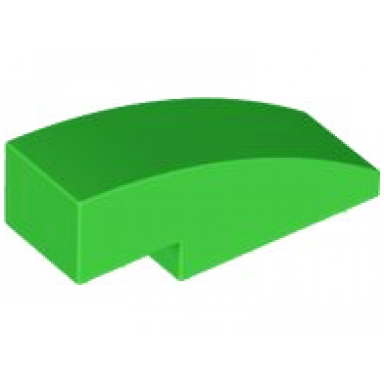 bright green slope curved 3 x 1