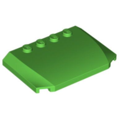 bright green wedge 4 x 6 x 2 3 triple curved