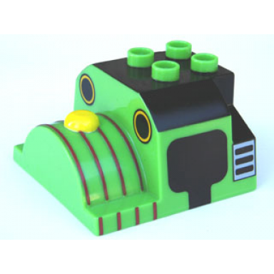 bright green duplo train thomas friends cab top percy pattern