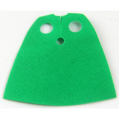 bright green minifigure cape cloth standard - traditional starched fabric - 4.0cm height
