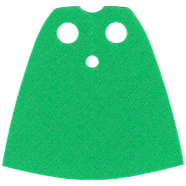 bright green minifigure cape cloth standard - traditional starched fabric - 3.9cm height