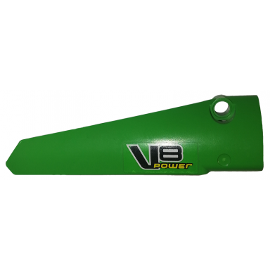 bright green technic panel fairing 6 long smooth side b with v8 power pattern sticker - set 42039