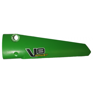 bright green technic panel fairing 5 long smooth side a with v8 power pattern sticker - set 42039